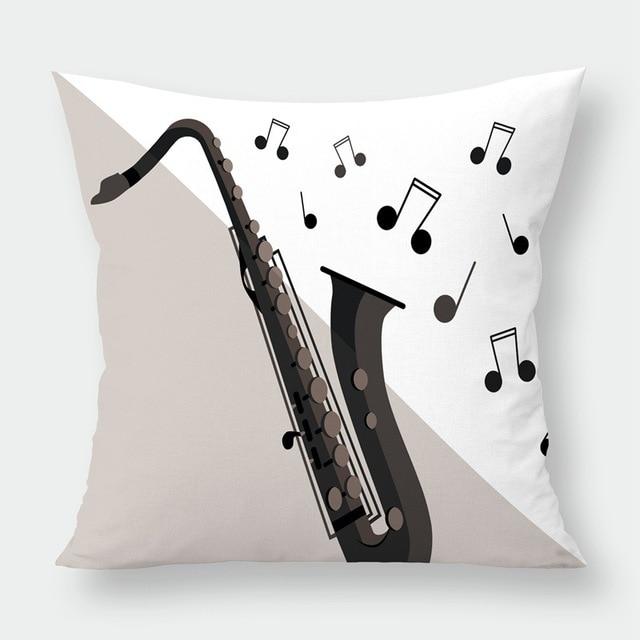 Modern Music Notes Pillowcase