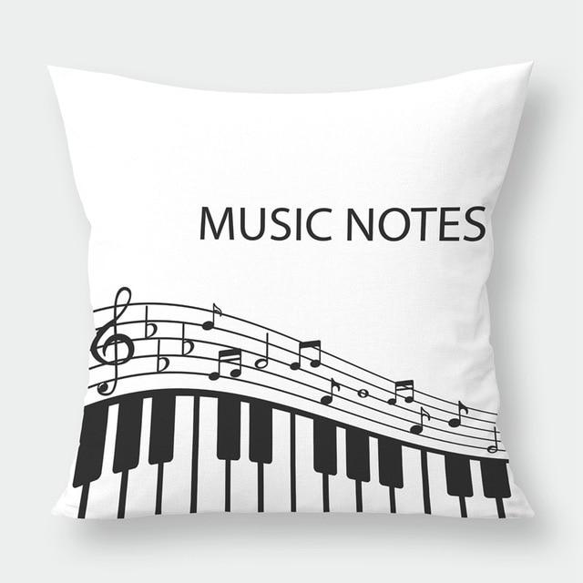Modern Music Notes Pillowcase