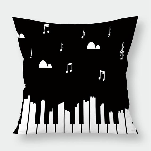 Modern Music Notes Pillowcase