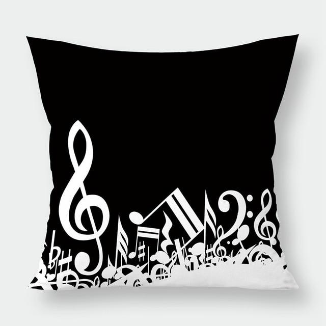 Modern Music Notes Pillowcase