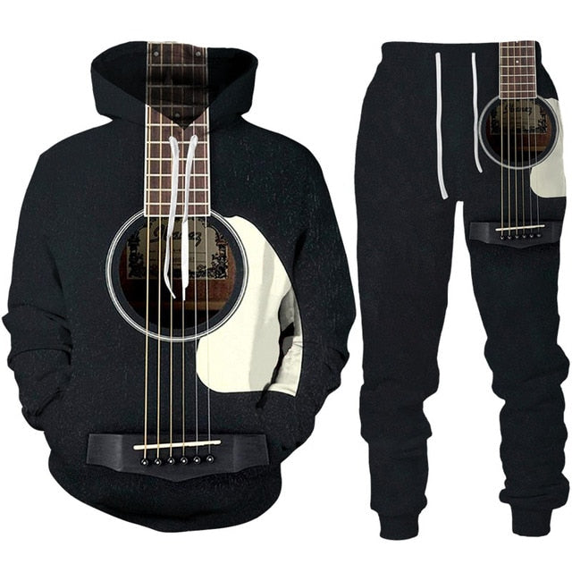 Guitar Art 3D Tracksuit Set