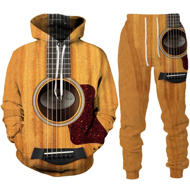 Guitar Art 3D Tracksuit Set
