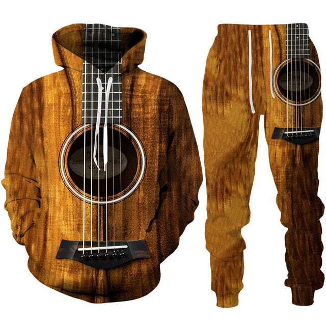 Guitar Art 3D Tracksuit Set