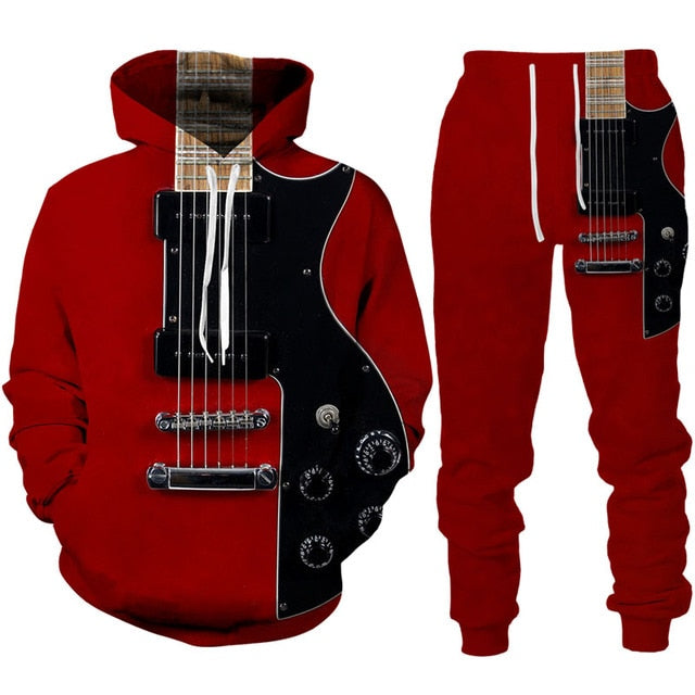 Guitar Art 3D Tracksuit Set