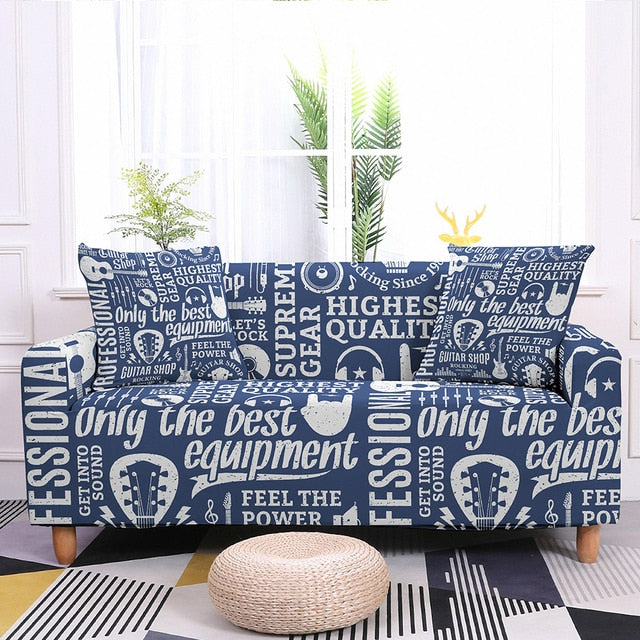 Music Note Elastic Sofa Cover