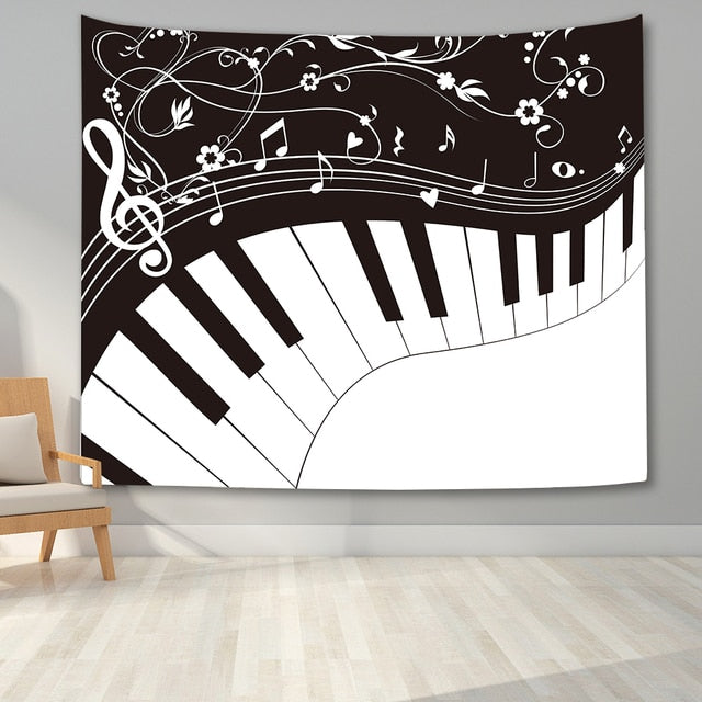 Piano Tapestry Wall Hanging Blanket