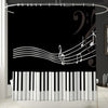 Piano Key Music Bathroom Mat Curtain Set
