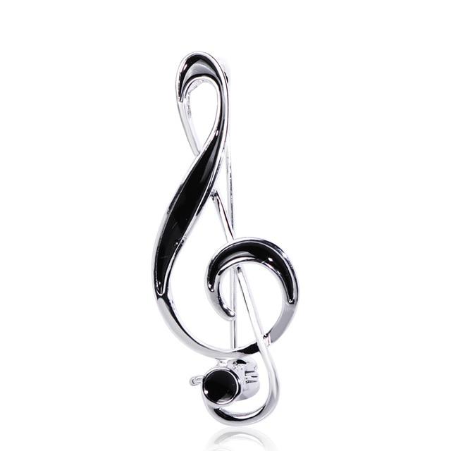 Treble Clef Brooch Pin