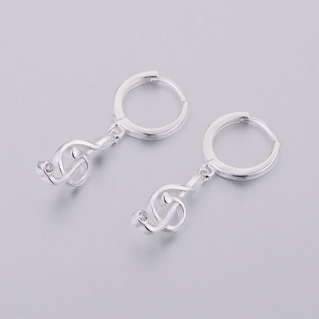Music Treble Clef Hoop Earrings