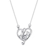 Music Notes Heart Necklace - Silver - { shop_name }} - Review
