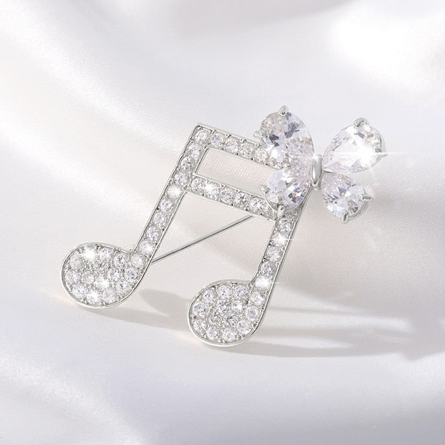 Glorious Music Notes Brooch