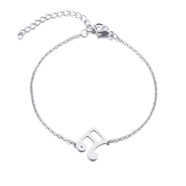 Music Notes Steel Bracelet