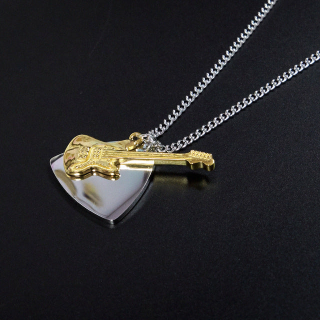 Guitar Pick & Guitar Necklace