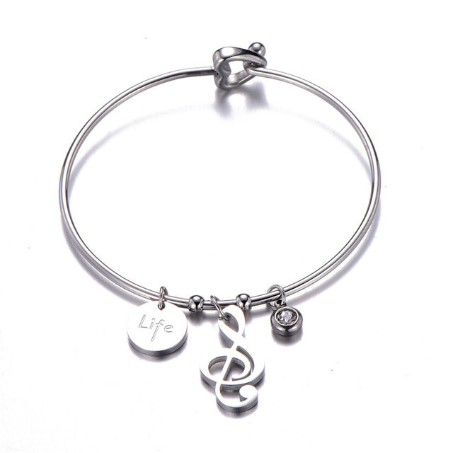 Music Notes Life Cuff Bracelet