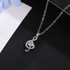 Music Notes Crystal Zircon Necklace