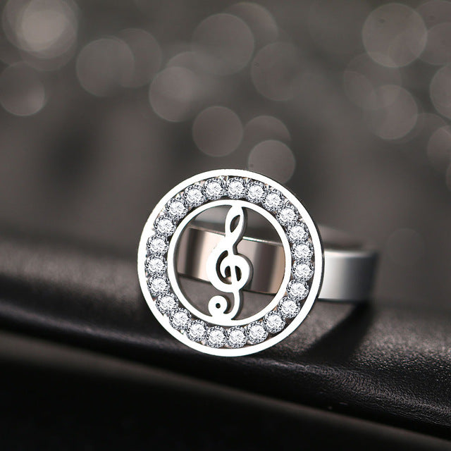 Unique Treble Clef Design Ring