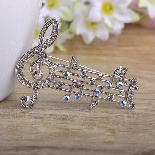 Free - Music Note Large Brooch