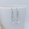 Free - Music Notes Silver Earrings