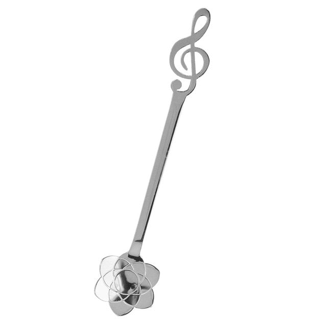 Flower Music Notes Coffee Spoon