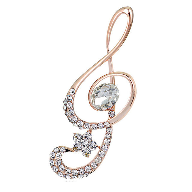 Free - Shinning Treble Clef Brooch