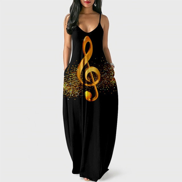 Music Notes Sling Dress