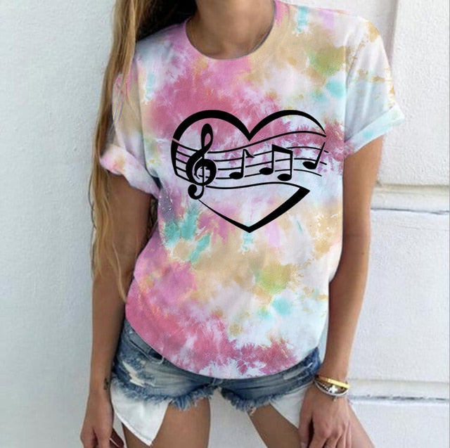 Music In Heart Tie Dye T-Shirt