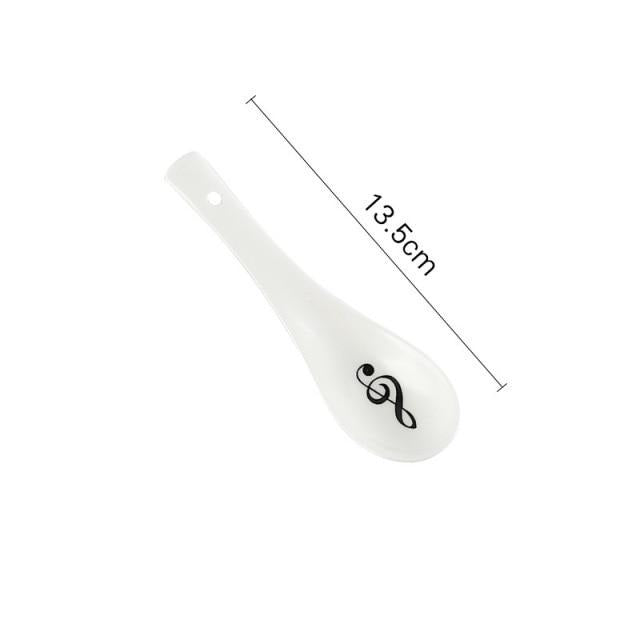 Music Note White Plate & Bowl