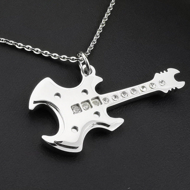 Cool Design Guitar Necklace