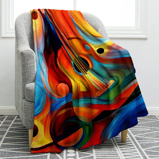 Music Note Guitar Piano Blanket