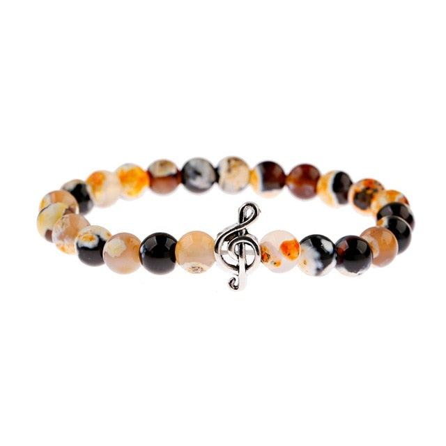 Colorful Stone Music Note Bracelet