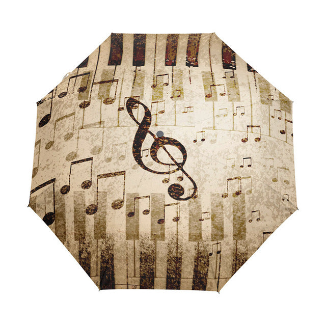 Music Note Painted Umbrella