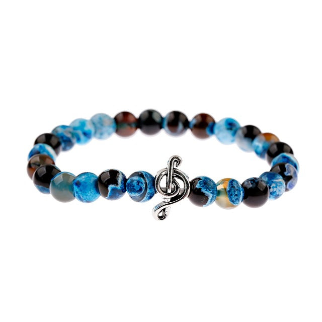 Colorful Stone Music Note Bracelet