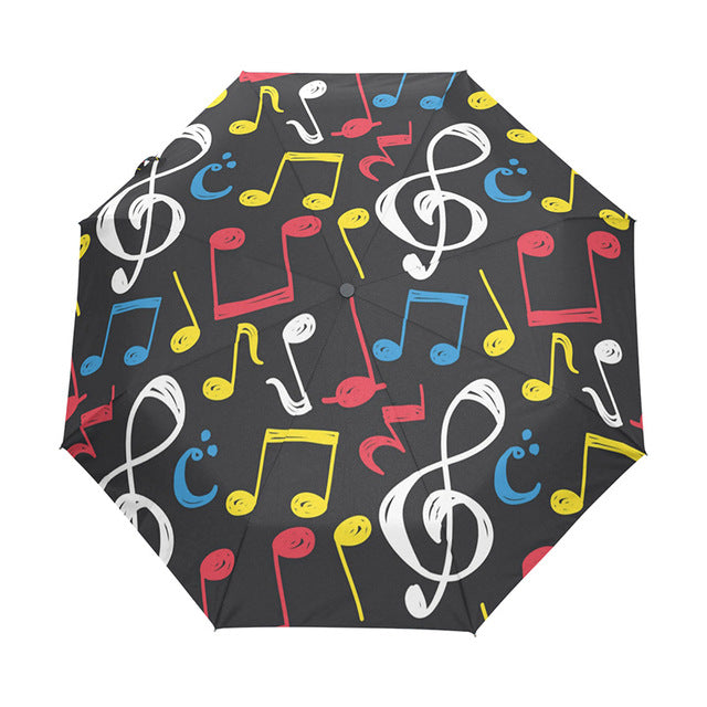 Music Note Painted Umbrella