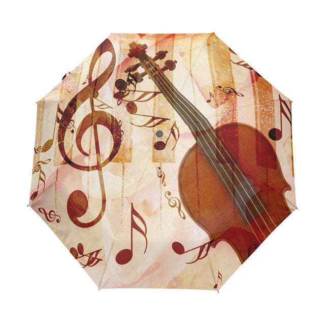 Music Note Painted Umbrella