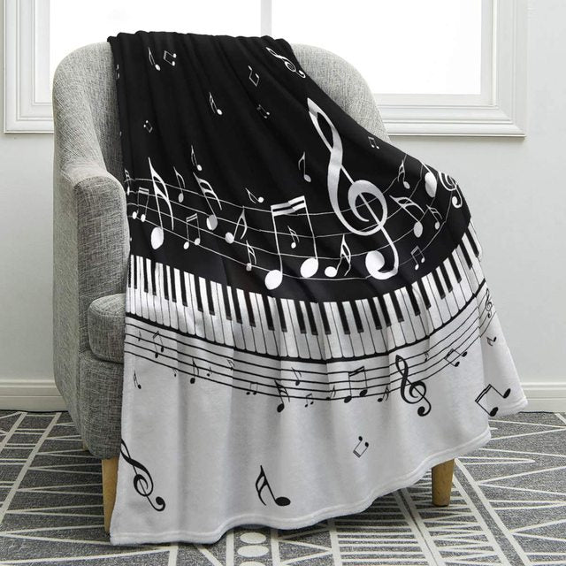 Music Note Guitar Piano Blanket