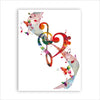 Colorful Music Notes Canvas Wall Art