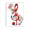 Colorful Music Notes Canvas Wall Art