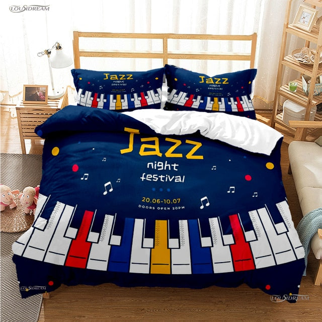 Vintage Music Note Bedding Set