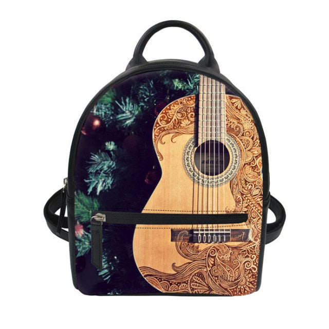 Leather Belt Strap Guitar Mini Backpack