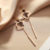 Hollow Heart Musical Notes Drop Earrings