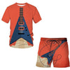 3D Guitar Shorts And T-shirt Set