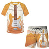 3D Guitar Shorts And T-shirt Set