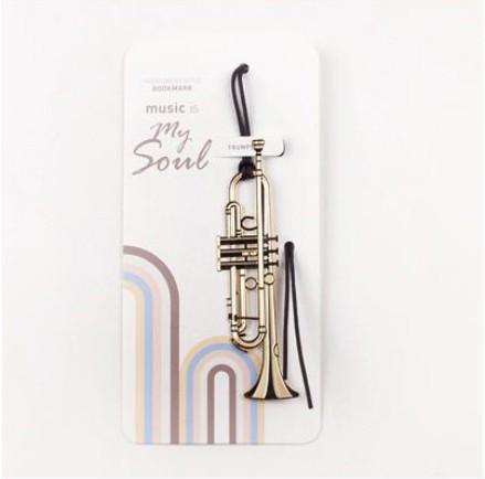 Golden Metal Music Bookmark