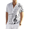 Music Note Stand Collar Shirt