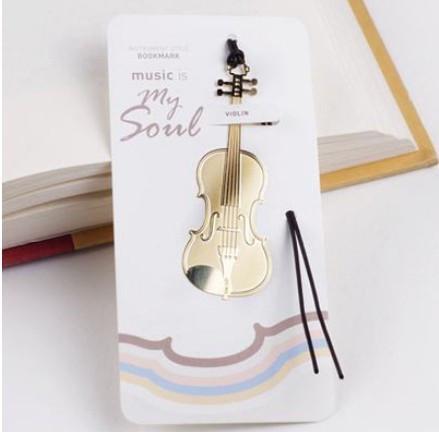 Golden Metal Music Bookmark