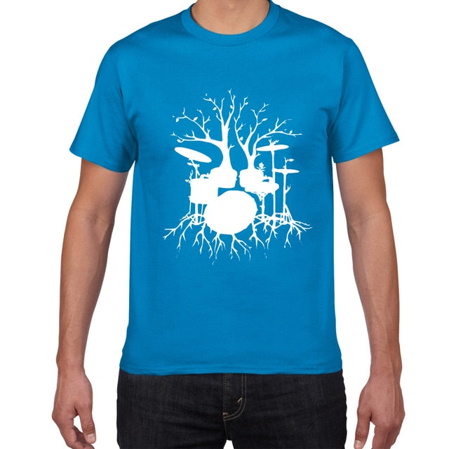 Drum Tree Cotton T-Shirt
