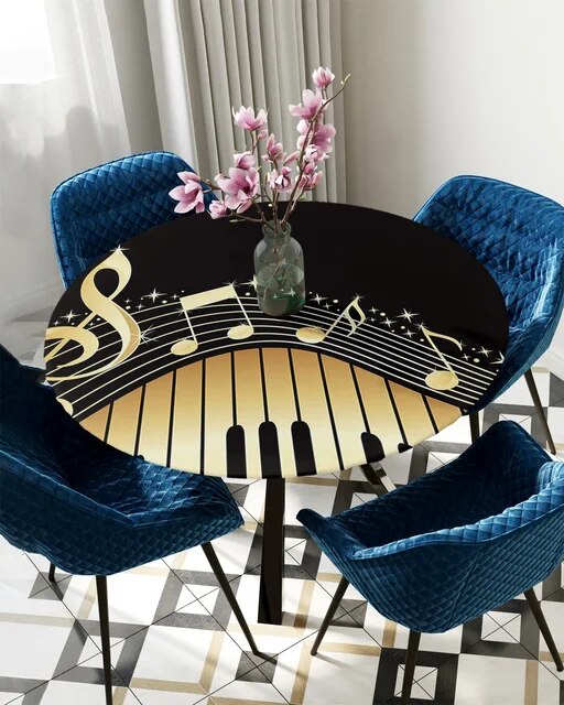 Piano Music Elastic Table Cover