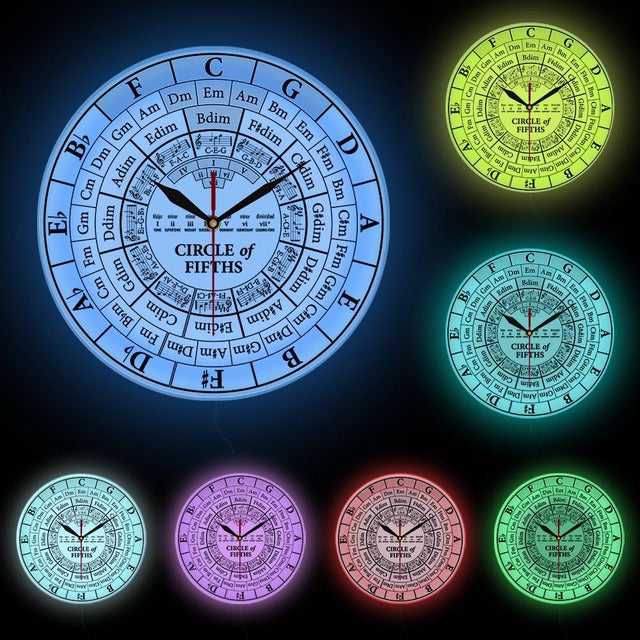 Circle Of Fifths Music Wall Clock