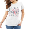 Abstract Music Notes Plus Size T-shirt - White / XL - { shop_name }} - Review