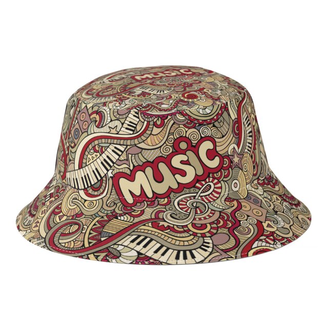 Music Pattern Bucket Hat